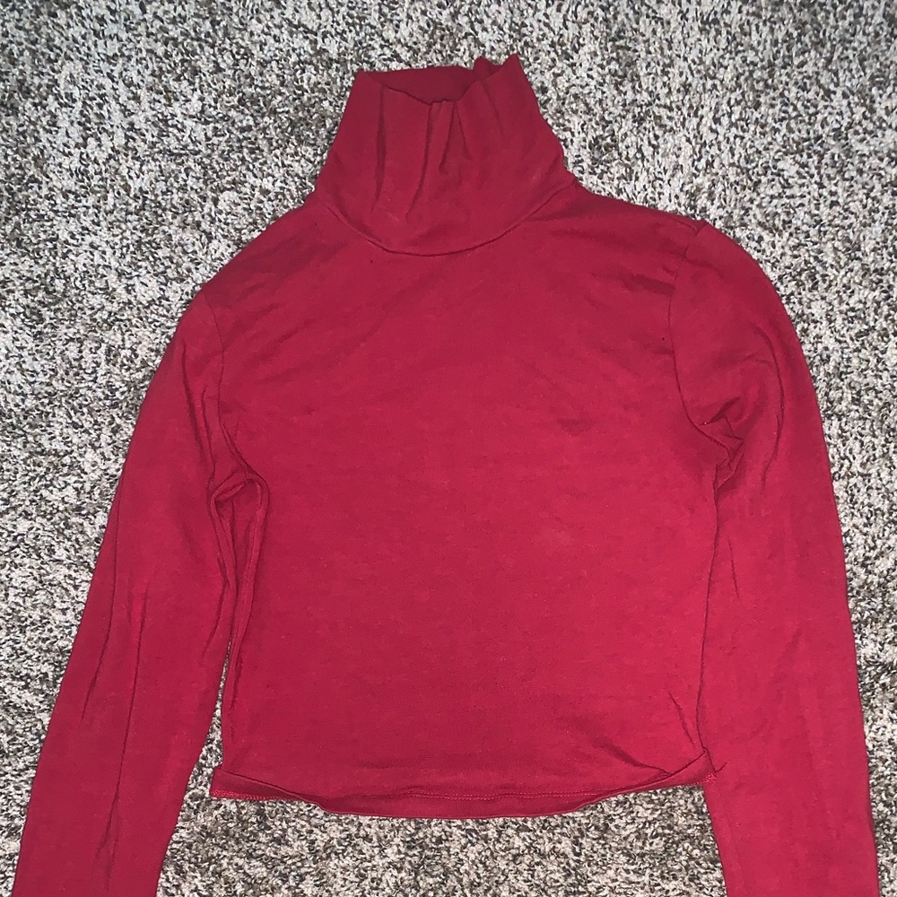 Forever 21 maroon red crop turtle neck